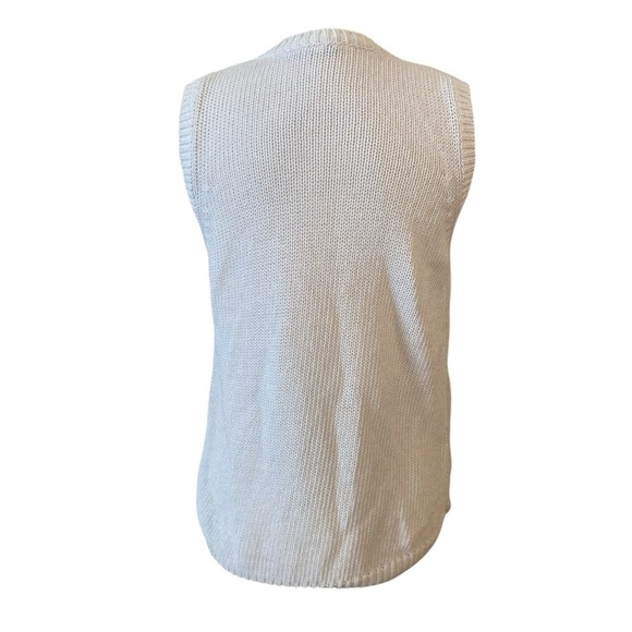 J. McLaughlin Womens Sleeveless White Sweater Vest - Picture 3 of 7